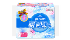 瞬爽透氣直條包20片日用舒棉衛(wèi)生巾PT01077
